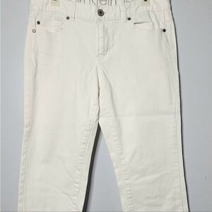 Calvin Klein white jeans women's 10